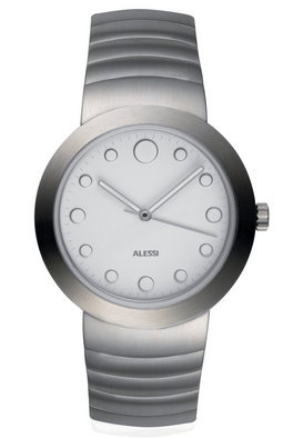 Alessi Wiel Arets Automatic Mens Watch 40mm White Dial Stainless AL16000 6.5\